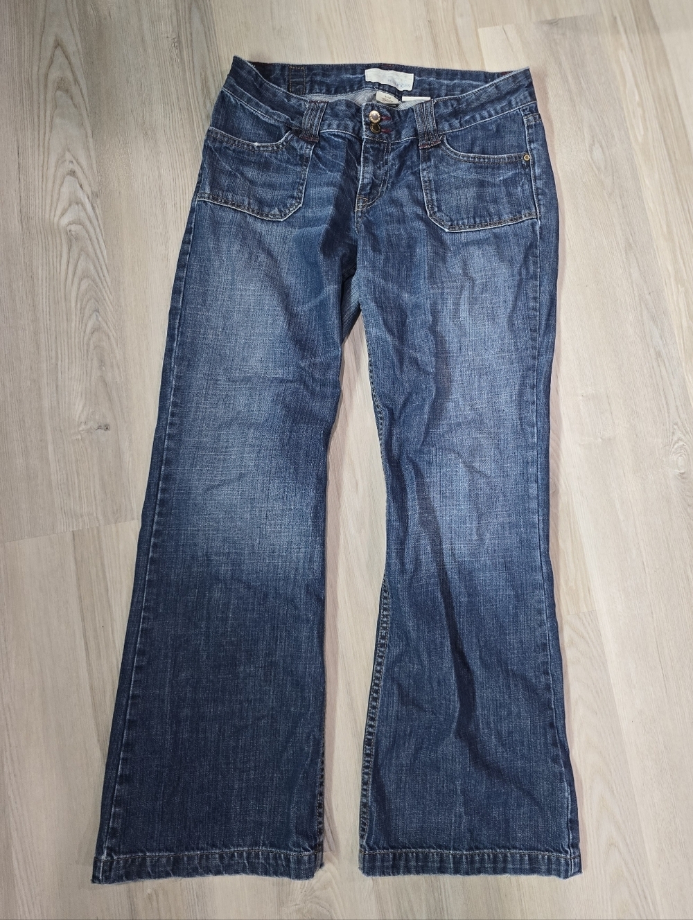 Maurices Dark Blue Denim Flare Jeans